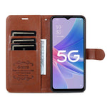 AZNS Fallskyddande Flip-plånboksfodral för Oppo A97 5G, Fullt Skyddande PU-lädermobilskal med Justerbart Stativ