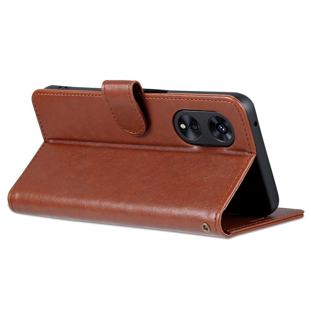 AZNS Fallskyddande Flip-plånboksfodral för Oppo A97 5G, Fullt Skyddande PU-lädermobilskal med Justerbart Stativ