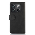 OnePlus 10T 5G / Ace Pro 5G Anti-kollision Magnetiskt Spänne Kohud Texturerat mobilfodral PU Läder Flipfodral Stativ