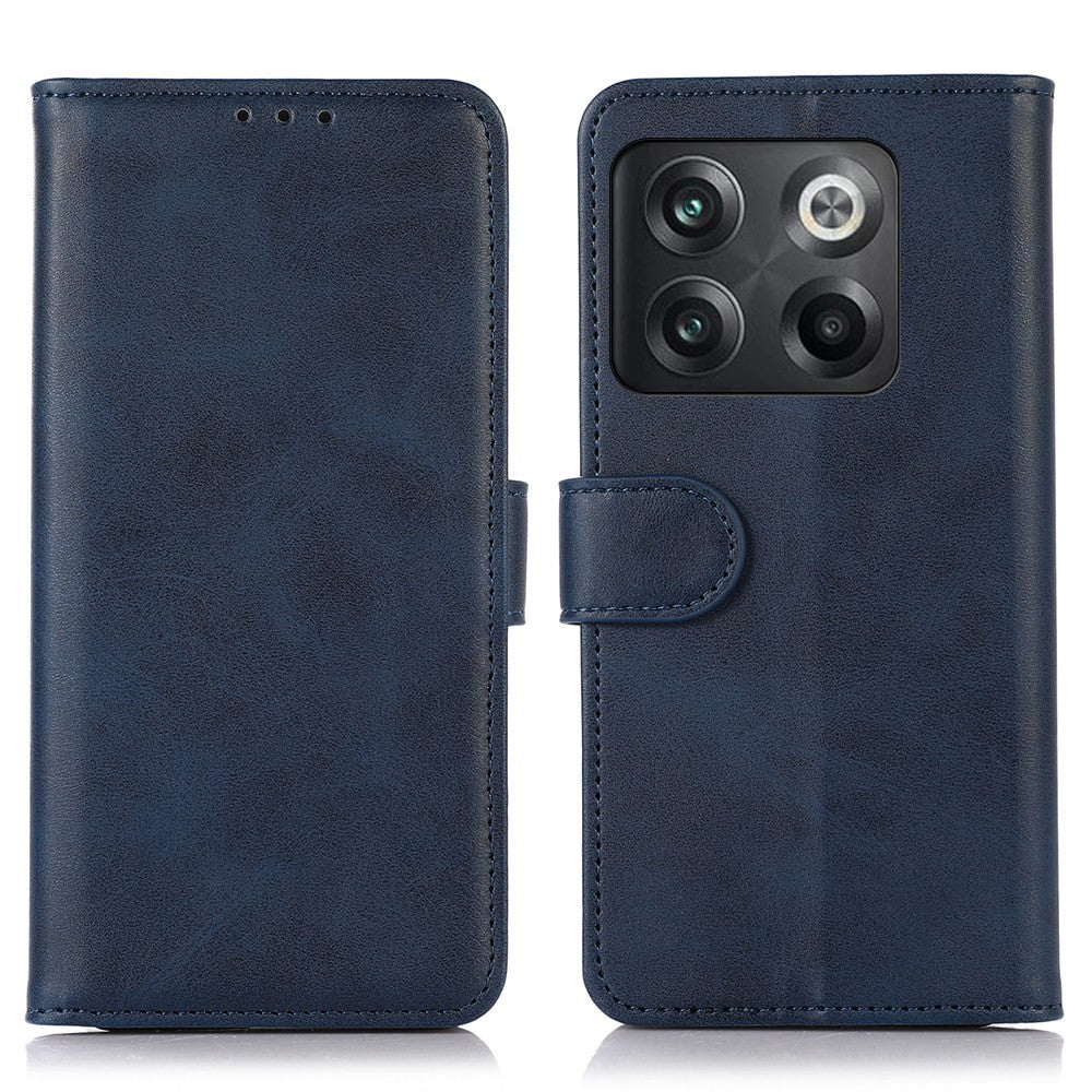 OnePlus 10T 5G / Ace Pro 5G Anti-kollision Magnetiskt Spänne Kohud Texturerat mobilfodral PU Läder Flipfodral Stativ