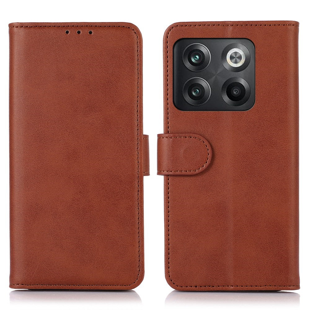 OnePlus 10T 5G / Ace Pro 5G Anti-kollision Magnetiskt Spänne Kohud Texturerat mobilfodral PU Läder Flipfodral Stativ