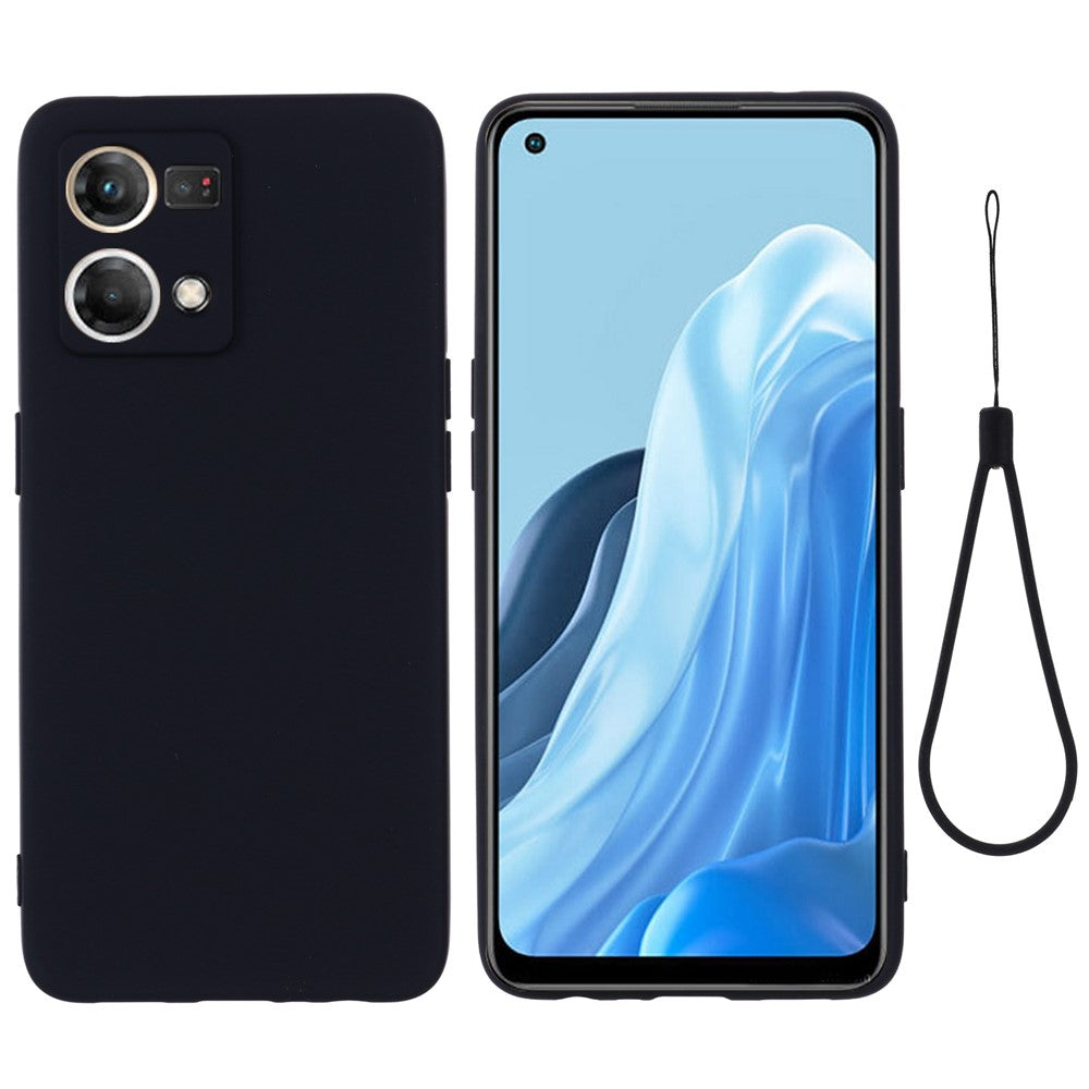 Liquid Silicone Phone Case for Oppo Reno7 4G / F21 Pro 4G, Thickening Design Soft Microfiber Lining Cushion Anti-Scratch Protective Cover