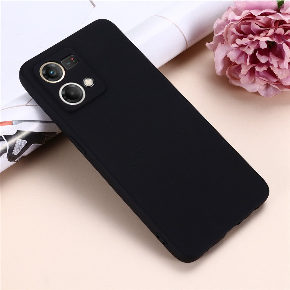 Liquid Silicone Phone Case for Oppo Reno7 4G / F21 Pro 4G, Thickening Design Soft Microfiber Lining Cushion Anti-Scratch Protective Cover