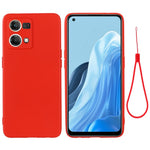 Liquid Silicone Phone Case for Oppo Reno7 4G / F21 Pro 4G, Thickening Design Soft Microfiber Lining Cushion Anti-Scratch Protective Cover