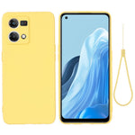 Liquid Silicone Phone Case for Oppo Reno7 4G / F21 Pro 4G, Thickening Design Soft Microfiber Lining Cushion Anti-Scratch Protective Cover