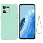 Liquid Silicone Phone Case for Oppo Reno7 4G / F21 Pro 4G, Thickening Design Soft Microfiber Lining Cushion Anti-Scratch Protective Cover