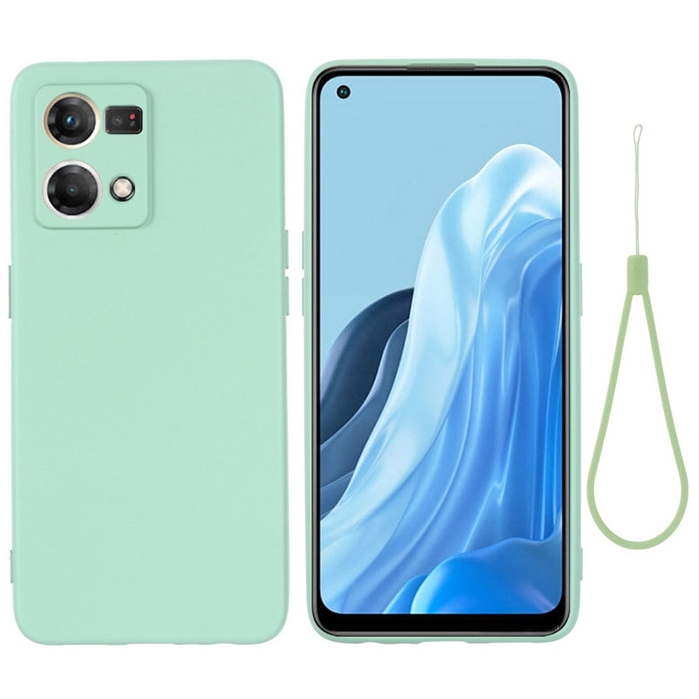Liquid Silicone Phone Case for Oppo Reno7 4G / F21 Pro 4G, Thickening Design Soft Microfiber Lining Cushion Anti-Scratch Protective Cover