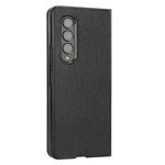 For Samsung Galaxy Z Fold4 5G Leather Coated PC Phone Case Shockproof Anti-wear Protective Cover