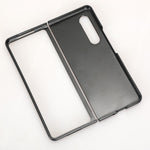 For Samsung Galaxy Z Fold4 5G Leather Coated PC Phone Case Shockproof Anti-wear Protective Cover