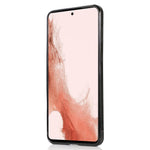 For Samsung Galaxy S22+ 5G Card Holder Kickstand Leather Coated TPU Case Crossbody Phone Bag Cover with Shoulder Strap