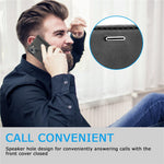 LC.IMEEKE For iPhone 14 Plus PU Leather Wallet Folio Flip Case Magnetic Auto-absorbed Stand Cover