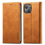 LC.IMEEKE For iPhone 14 Plus PU Leather Wallet Folio Flip Case Magnetic Auto-absorbed Stand Cover