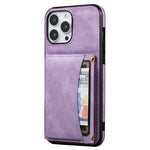 For iPhone 13 Pro Max 6.7 inch Cell Phone Case Scratch-resistant Wallet Design Leather Coated TPU Cover