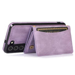 For Samsung Galaxy S21 4G / 5G Wallet Design Leather Coated TPU Phone Case Drop-proof Multiple Card Slots Feature Cover