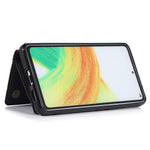 For Samsung Galaxy A52 4G / 5G / A52s 5G Wallet Kickstand Phone Case Leather Coated TPU Anti-drop Protective Shell