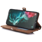 For Samsung Galaxy S21 5G PU Leather Zipper Flip Folio Wallet Case Multi-Functional 9 Card Holder Stand Cover with Wrist Strap
