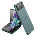 For Samsung Galaxy Z Flip4 5G Ultra Thin Hard PC Phone Case with Tempered Glass Film Rubberized Protective Cover
