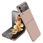For Samsung Galaxy Z Flip4 5G Ultra Thin Hard PC Phone Case with Tempered Glass Film Rubberized Protective Cover