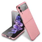For Samsung Galaxy Z Flip4 5G Ultra Thin Hard PC Phone Case with Tempered Glass Film Rubberized Protective Cover