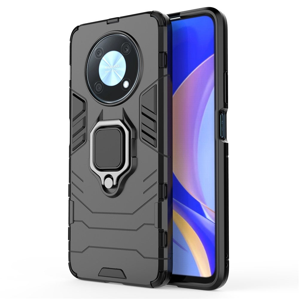 Skyddsskal för Huawei nova Y90 4G / Enjoy 50 Pro 4G Hårt PC + TPU Reptåligt bakstycke med fingerringsstativ