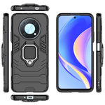 Skyddsskal för Huawei nova Y90 4G / Enjoy 50 Pro 4G Hårt PC + TPU Reptåligt bakstycke med fingerringsstativ