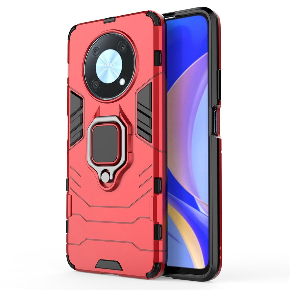 Skyddsskal för Huawei nova Y90 4G / Enjoy 50 Pro 4G Hårt PC + TPU Reptåligt bakstycke med fingerringsstativ