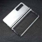 For Samsung Galaxy Z Fold4 5G Transparent Folding Phone Case Anti-fall Protective Cover with Hinge