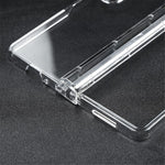 For Samsung Galaxy Z Fold4 5G Transparent Folding Phone Case Anti-fall Protective Cover with Hinge