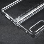 For Samsung Galaxy Z Fold4 5G Transparent Folding Phone Case Anti-fall Protective Cover with Hinge