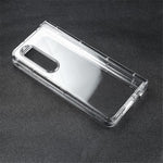 For Samsung Galaxy Z Fold4 5G Transparent Folding Phone Case Anti-fall Protective Cover with Hinge
