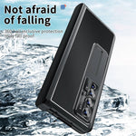 Samsung Galaxy Z Fold3 5G Litchi Texture Phone Case Double Hinge Leather Coated PC Cover with Tempered Glass Film and Stylus Pen