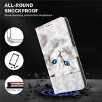 Phone Case For Samsung Galaxy S22+ 5G, Wallet Stand Style 3D Pattern Printing PU Leather + TPU Magnetic Shell with Strap