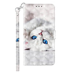 Phone Case For Samsung Galaxy S22+ 5G, Wallet Stand Style 3D Pattern Printing PU Leather + TPU Magnetic Shell with Strap
