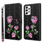 For Samsung Galaxy A33 5G 3D Pattern Printing Shockproof Phone Case Wallet Stand PU Leather Anti-scratch Phone Cover