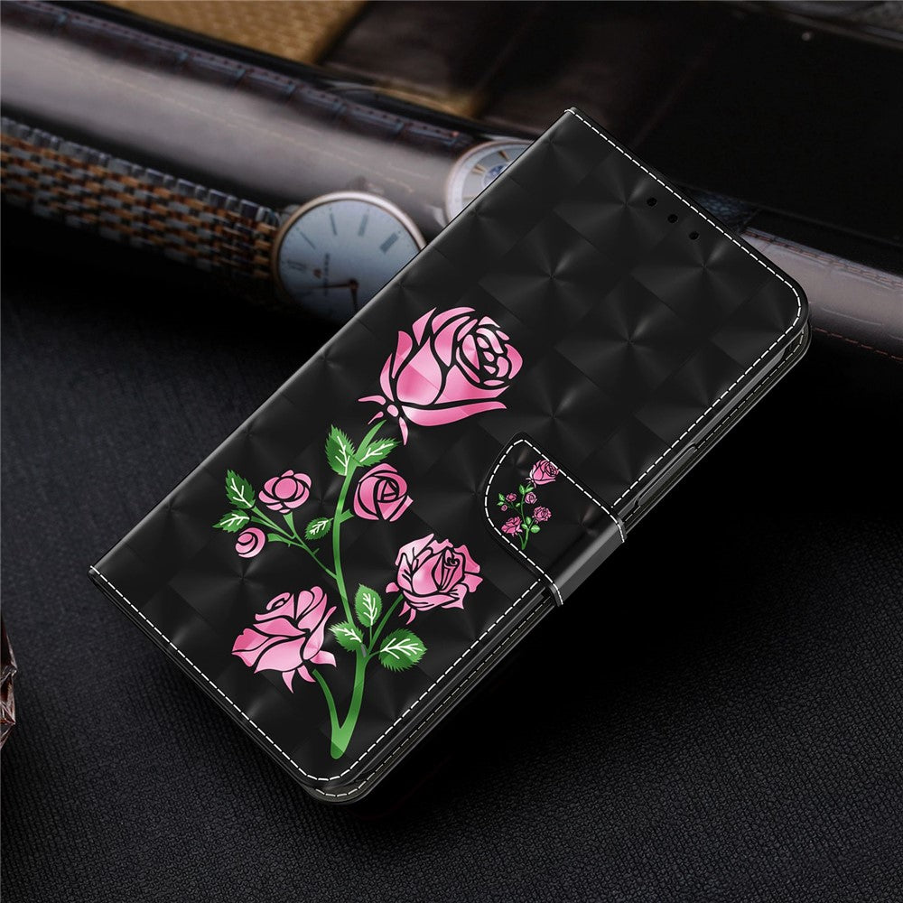 For Samsung Galaxy A33 5G 3D Pattern Printing Shockproof Phone Case Wallet Stand PU Leather Anti-scratch Phone Cover