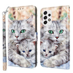 For Samsung Galaxy A33 5G 3D Pattern Printing Shockproof Phone Case Wallet Stand PU Leather Anti-scratch Phone Cover