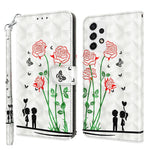 For Samsung Galaxy A33 5G 3D Pattern Printing Shockproof Phone Case Wallet Stand PU Leather Anti-scratch Phone Cover