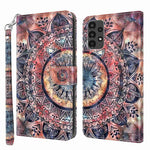 Samsung Galaxy A13 4G / 5G / A04s 4G (164,7 mm) PU-läderfodral med 3D-mönstertryck, stativ, plånboksfodral med rem