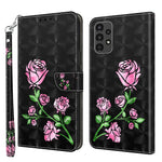 Samsung Galaxy A13 4G / 5G / A04s 4G (164,7 mm) PU-läderfodral med 3D-mönstertryck, stativ, plånboksfodral med rem