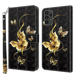 For Samsung Galaxy A13 4G / 5G / A04s 4G (164.7mm) PU Leather Flip Case 3D Pattern Printing Stand Wallet Cover with Strap