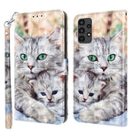 Samsung Galaxy A13 4G / 5G / A04s 4G (164,7 mm) PU-läderfodral med 3D-mönstertryck, stativ, plånboksfodral med rem