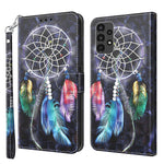 For Samsung Galaxy A13 4G / 5G / A04s 4G (164.7mm) PU Leather Flip Case 3D Pattern Printing Stand Wallet Cover with Strap