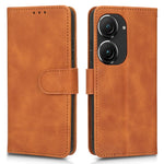 For Asus Zenfone 9 5G Skin-Touch Feeling Phone Wallet Stand Case PU Leather Magnetic Clasp Shockproof Cover