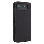 Hardware Decor Telefoncover til Asus ROG Phone 6 5G, Dobbelt Magnetlås PU Læder Anti-fald Pung Stander Cover
