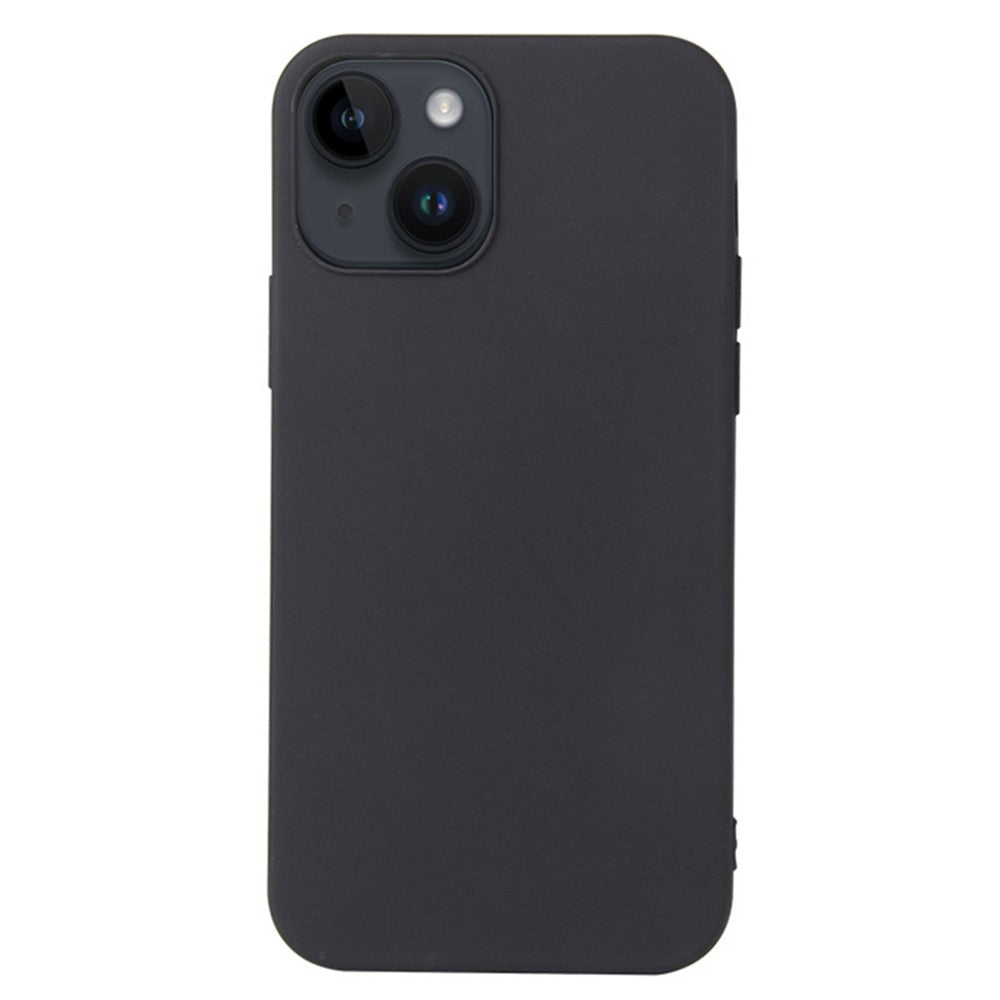 For iPhone 15 Plus / 14 Plus Matte Surface Soft TPU Phone Back Cover Anti-Drop Anti-Fingerprint Case