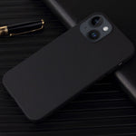 For iPhone 15 Plus / 14 Plus Matte Surface Soft TPU Phone Back Cover Anti-Drop Anti-Fingerprint Case