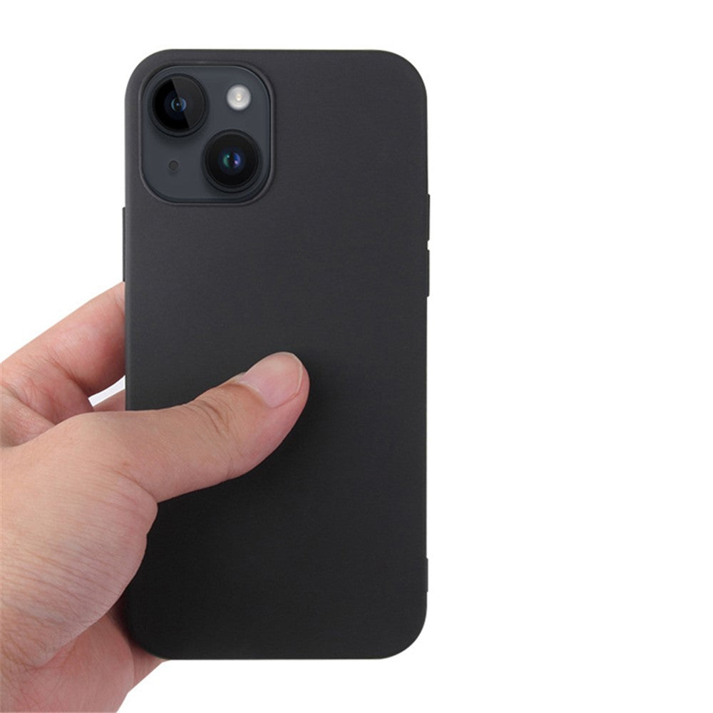 For iPhone 15 Plus / 14 Plus Matte Surface Soft TPU Phone Back Cover Anti-Drop Anti-Fingerprint Case