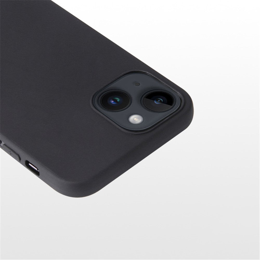 For iPhone 15 Plus / 14 Plus Matte Surface Soft TPU Phone Back Cover Anti-Drop Anti-Fingerprint Case