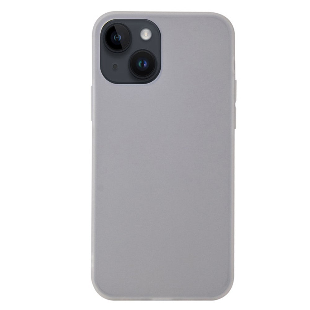 For iPhone 15 Plus / 14 Plus Matte Surface Soft TPU Phone Back Cover Anti-Drop Anti-Fingerprint Case