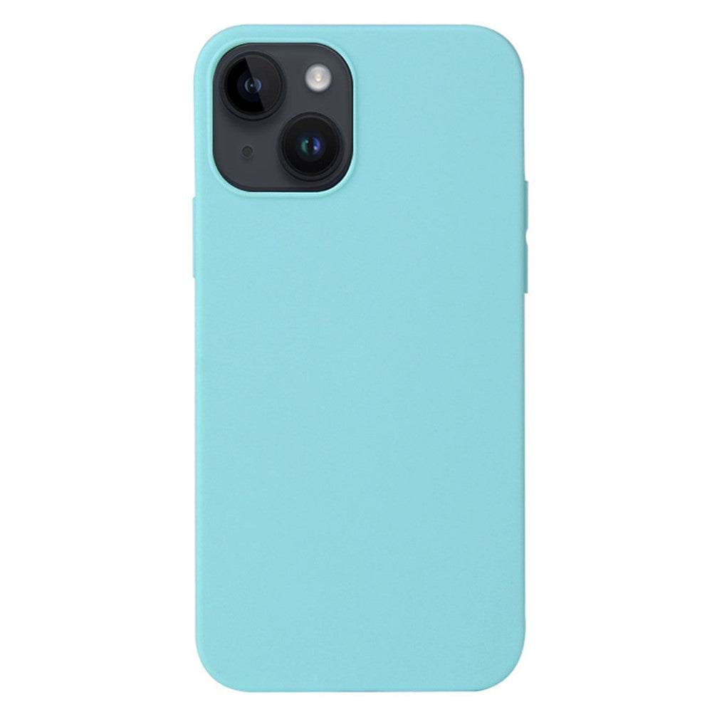 For iPhone 15 Plus / 14 Plus Matte Surface Soft TPU Phone Back Cover Anti-Drop Anti-Fingerprint Case